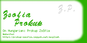 zsofia prokup business card